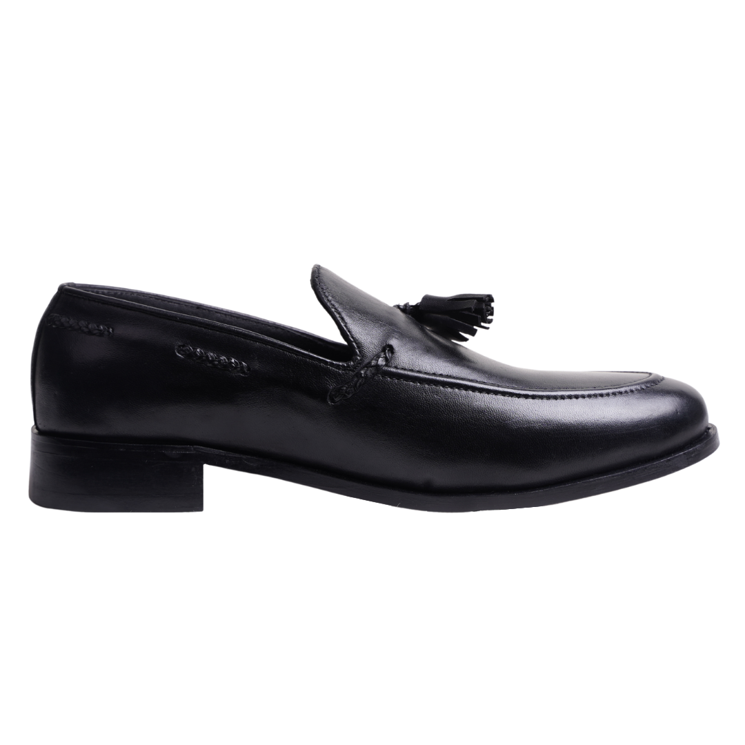 Charcoal Tassel Loafers
