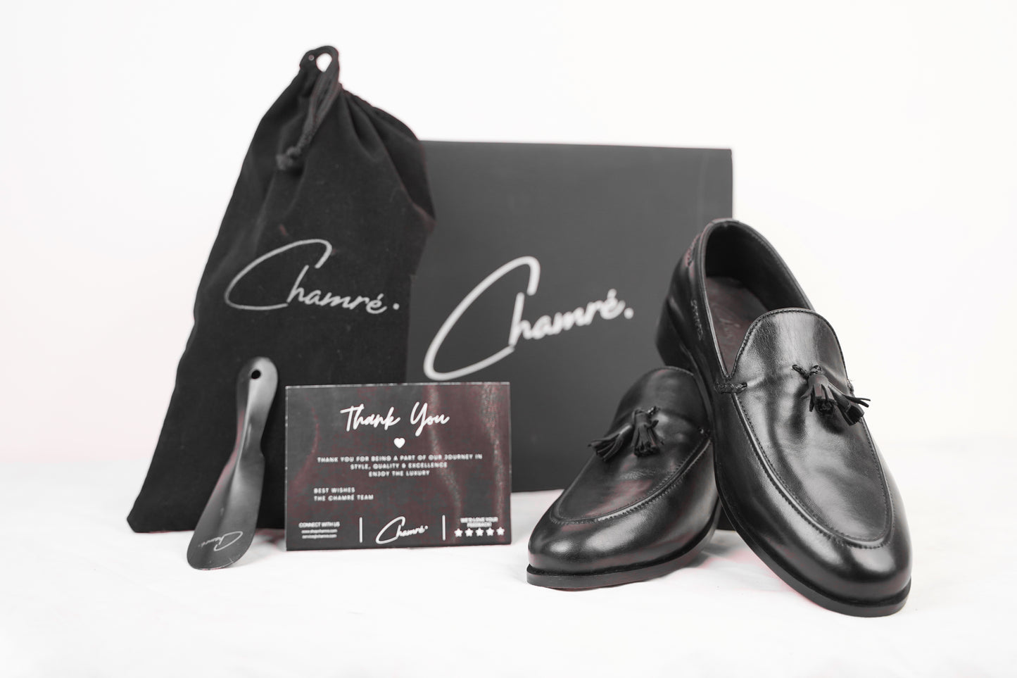 Charcoal Tassel Loafers