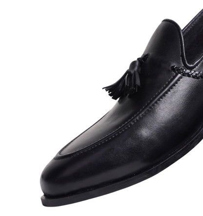Charcoal Tassel Loafers