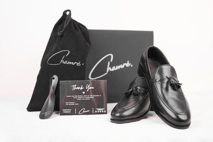 Charcoal Tassel Loafers